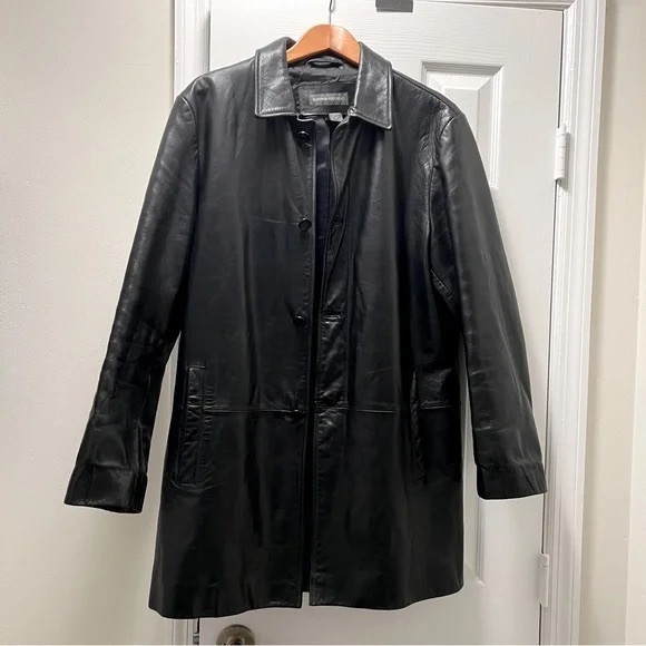 Banana Republic Men’s Leather Parka Jacket - Picture 6 of 6